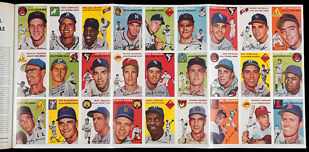 1954 Sports Illustrated Issue #1 - Inaugural Issue with 1954 Topps Insert Including Mays, Robinson, and Williams