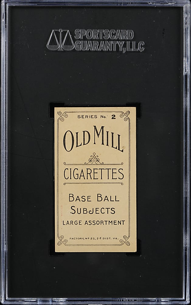 1910 T210 Old Mill Cigarettes Series 2 Wallace SGC VG/EX+ 4.5 - Population 2 with None Higher
