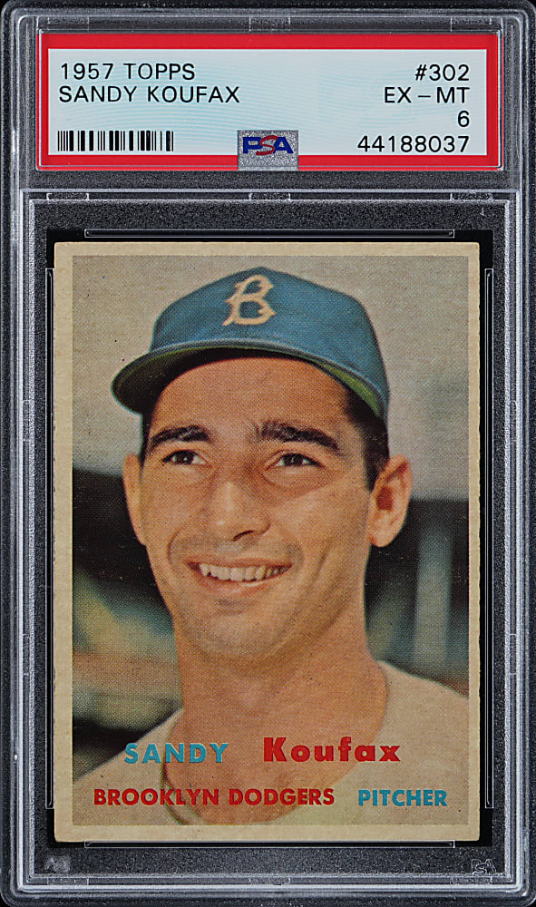 1957 Topps #302 Sandy Koufax PSA EX-MT 6