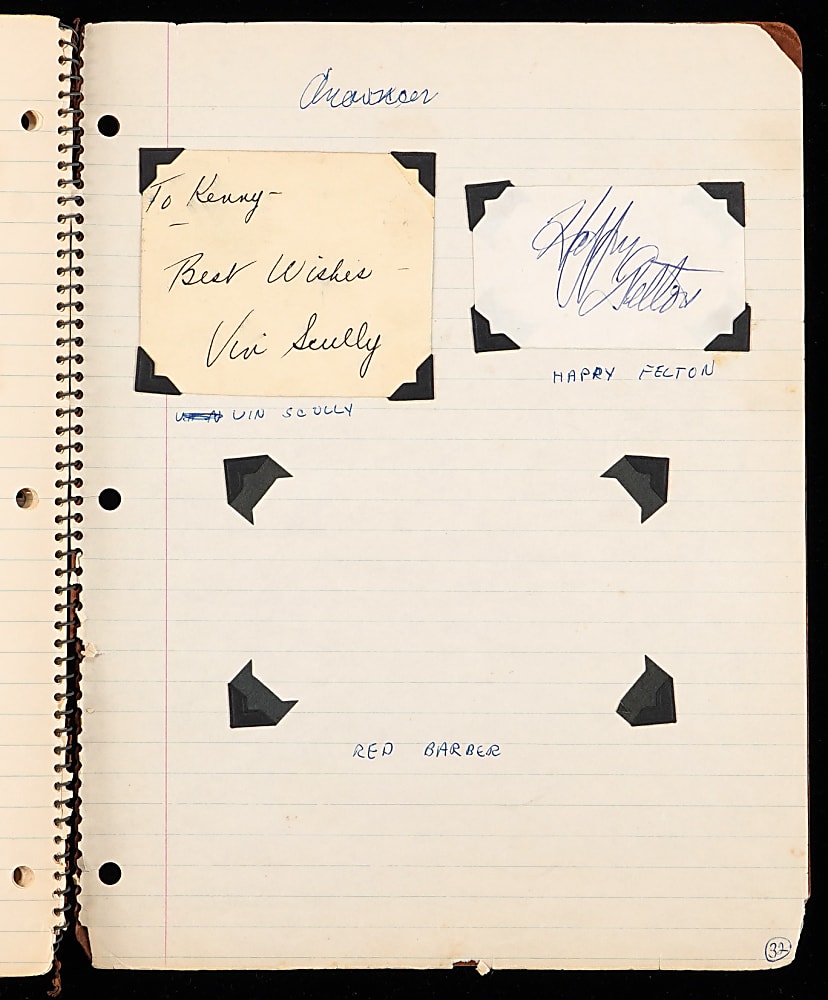 1950s Multi-Sport Autograph Scrapbook and Flats Collection (67) Total Signatures with Vin Scully, Stan Musial, “Happy” Felton & Bob Mathias