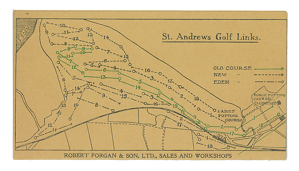 1920s Robert Forgan & Son St. Andrews Golf Scorecard