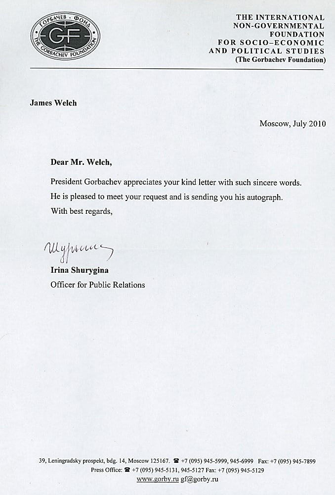 Mikhail Gorbachev Signed Photograph