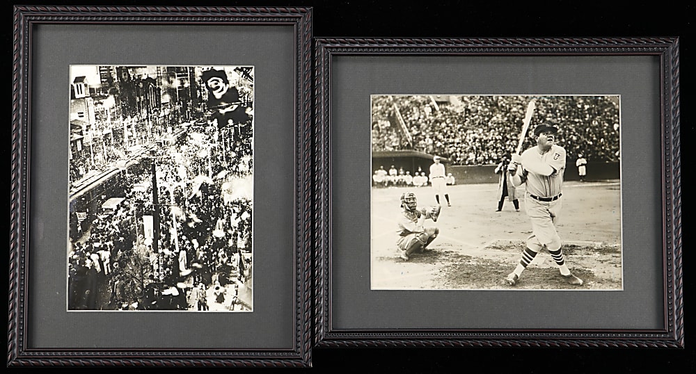 1934 Tour of Japan Original Photograph Pair with Babe Ruth