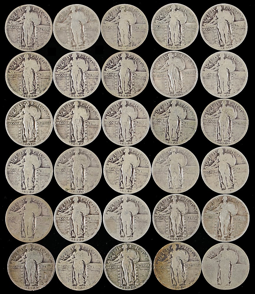 1925-1930 Standing Liberty Silver Quarters (114)
