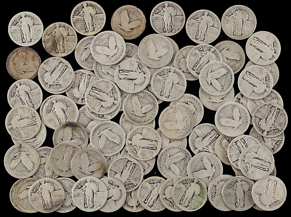 1925-1930 Standing Liberty Silver Quarters (114)