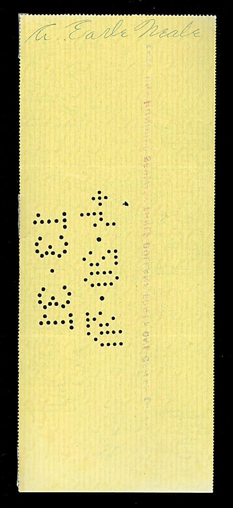 1920 Greasy Neale Signed Cincinnati Reds Payroll Check - 1919 World Series Champ