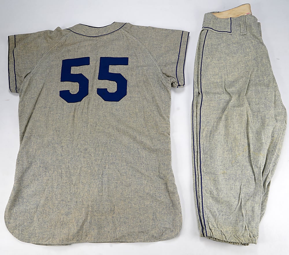 Circa 1955-1956 Brooklyn Dodgers Practice Uniform Jerseys (3) and Pants (3)