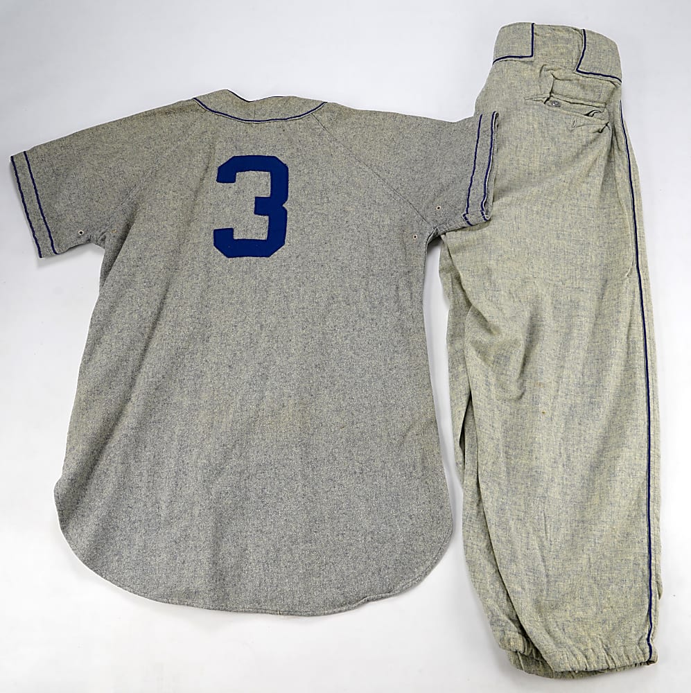 Circa 1955-1956 Brooklyn Dodgers Practice Uniform Jerseys (3) and Pants (3)