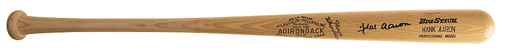 Hank Aaron Signed Bat - JSA