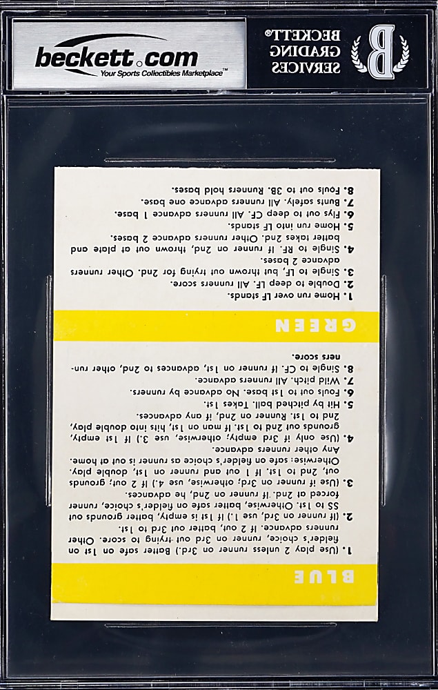 1957-1959 Gardner Toys Mickey Mantle's Big league Game Play Card BGS VG-EX 4