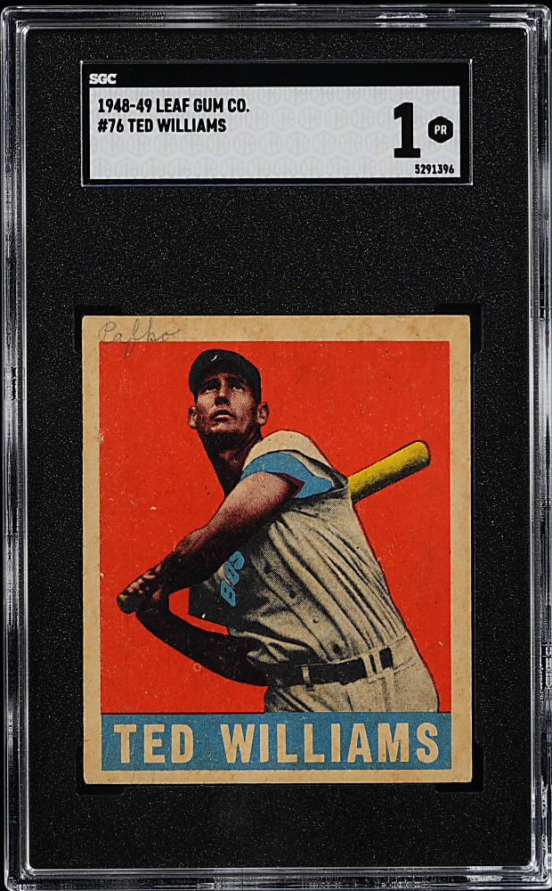 1948-1949 Leaf #76 Ted Williams SGC POOR 1