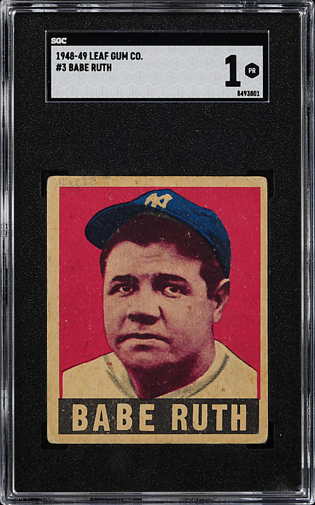 1948-1949 Leaf #3 Babe Ruth SGC POOR 1