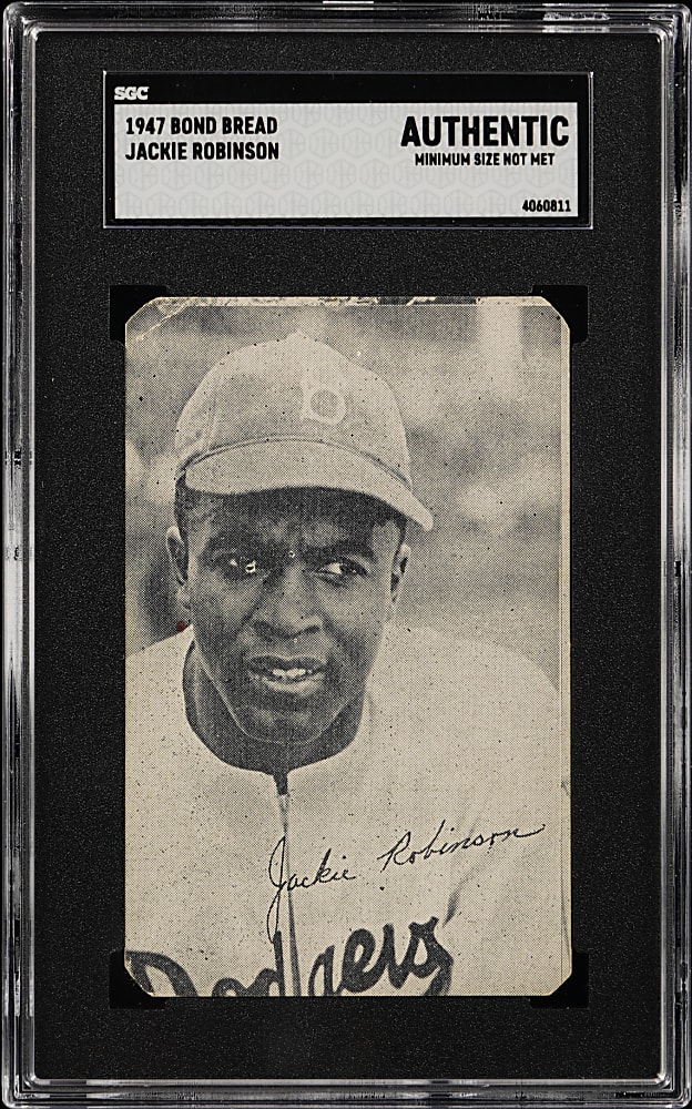 1947 Bond Bread Jackie Robinson Rookie SGC Authentic