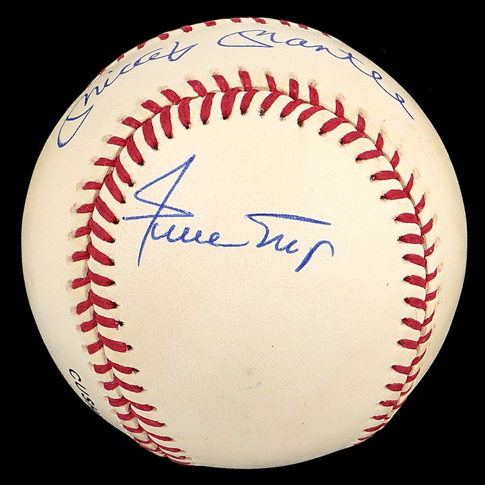 Mickey Mantle, Willie Mays & Duke Snider Signed ONL/White Baseball - Full JSA LOA