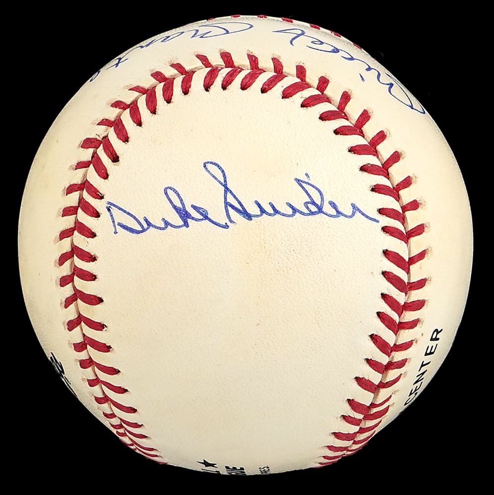Mickey Mantle, Willie Mays & Duke Snider Signed ONL/White Baseball - Full JSA LOA