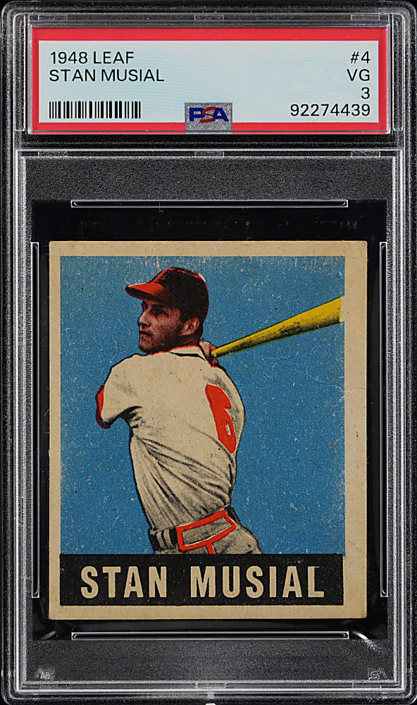 1948 Leaf #4 Stan Musial Rookie PSA VG 3