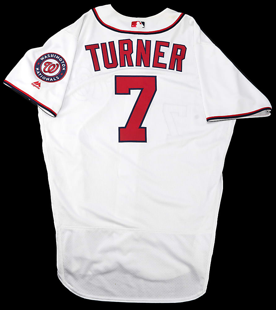 2016 Trea Turner Washington Nationals Game-Used Home Jersey From "Rookie" Season