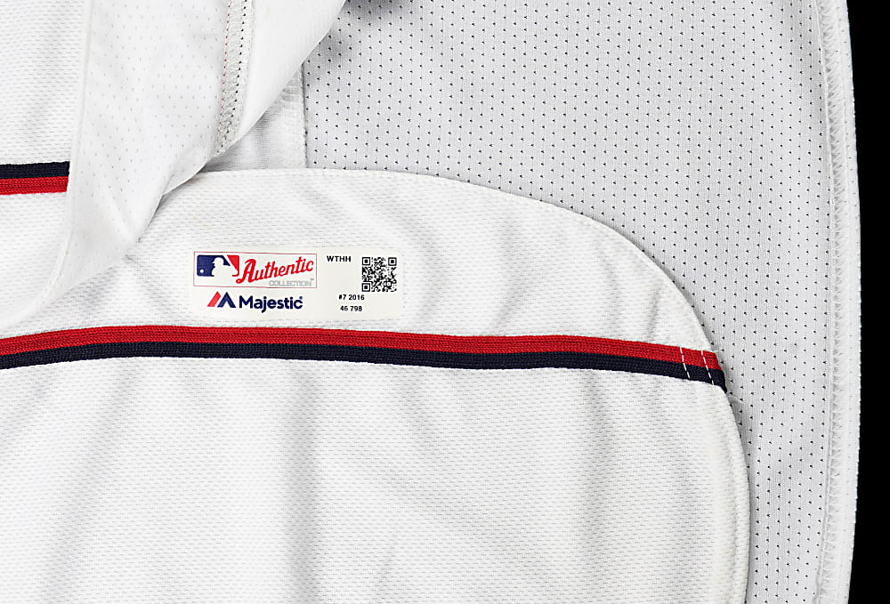 2016 Trea Turner Washington Nationals Game-Used Home Jersey From "Rookie" Season