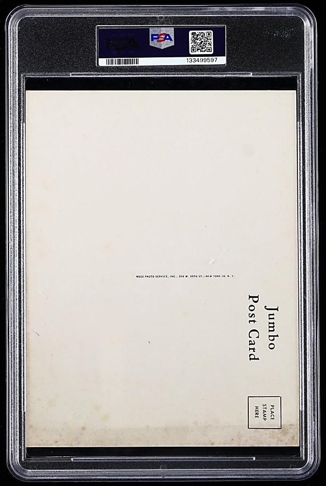 1950-1959 WNBC Photocard Jackie Robinson Jumbo Postcard PSA GOOD 2