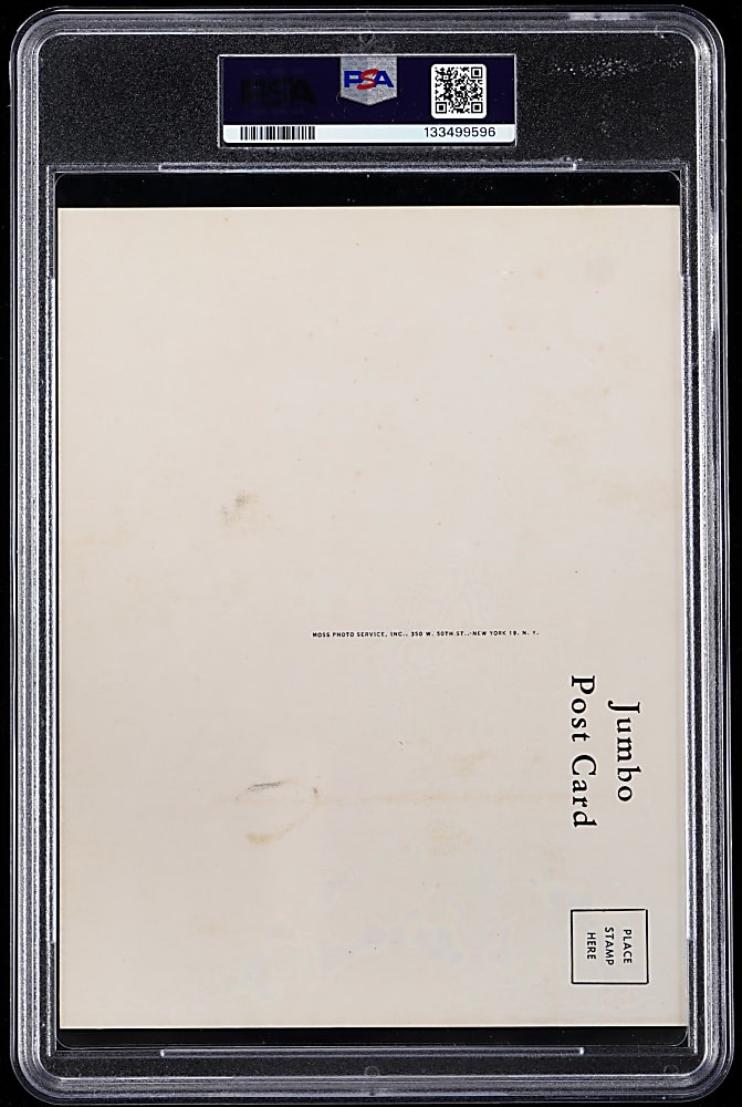 1950-1959 WNBC Photocard Jackie Robinson Jumbo Postcard PSA VG-EX 4