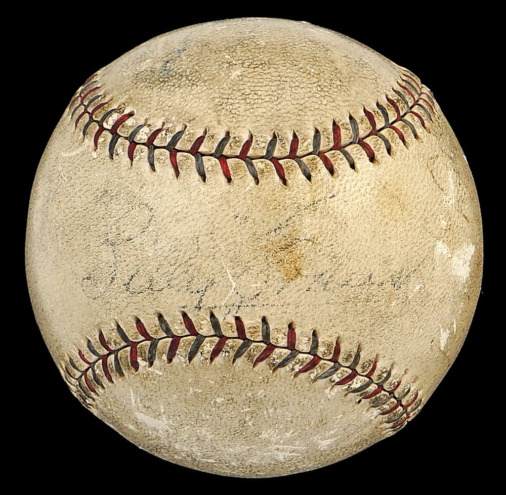 Babe Ruth & Billy Evans Dual-Signed OAL Baseball with Full PSA LOA