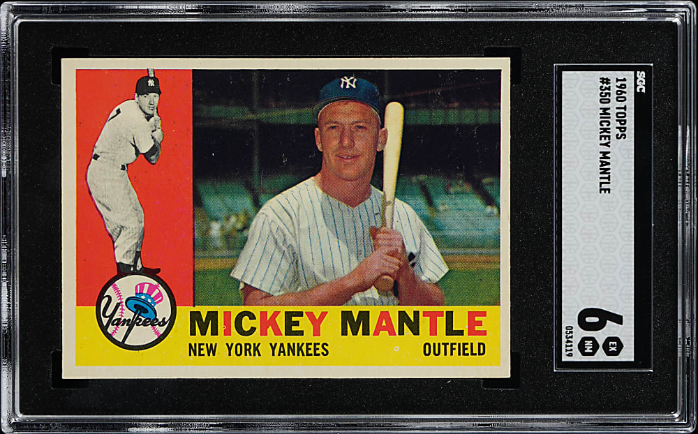 1960 Topps #350 Mickey Mantle SGC EX/NM 6
