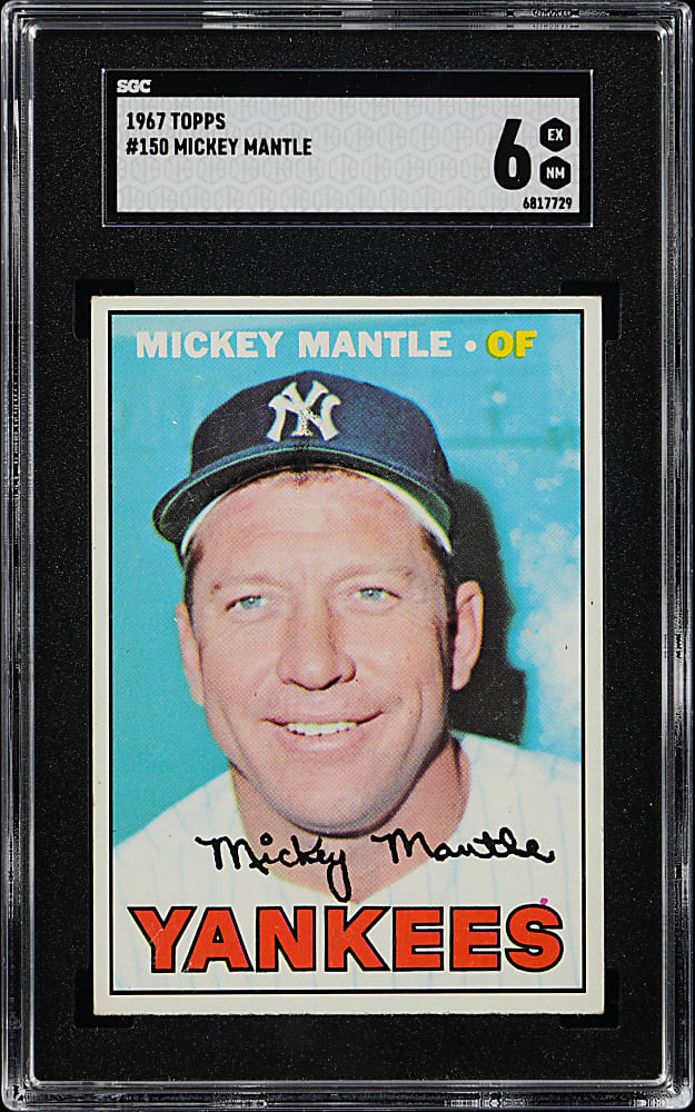 1967 Topps #150 Mickey Mantle SGC EX/NM 6