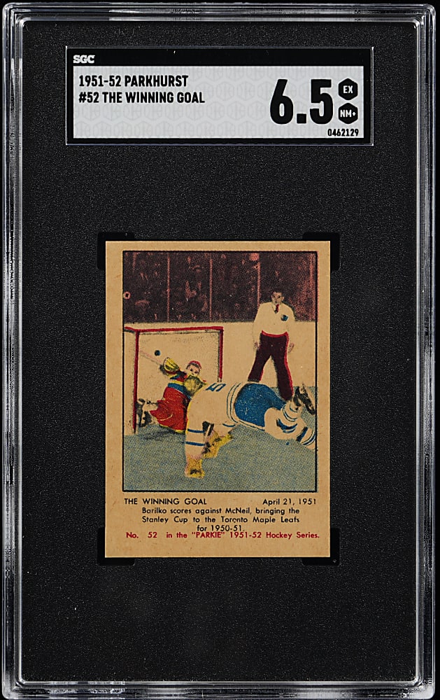 1951-1952 Parkhurst Hockey #52 The Winning Goal SGC EX/NM+ 6.5
