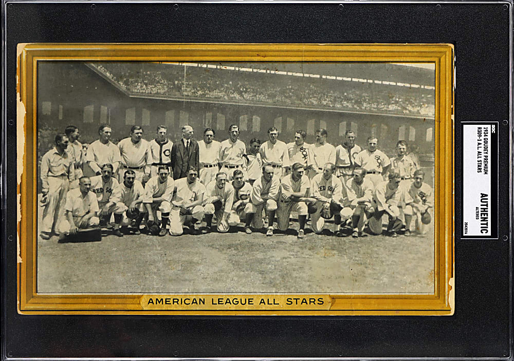 1934 R309-1 Goudey Premiums American League All-Stars SGC Authentic