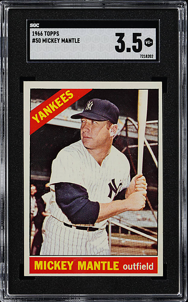 1966 Topps #50 Mickey Mantle SGC VG+ 3.5