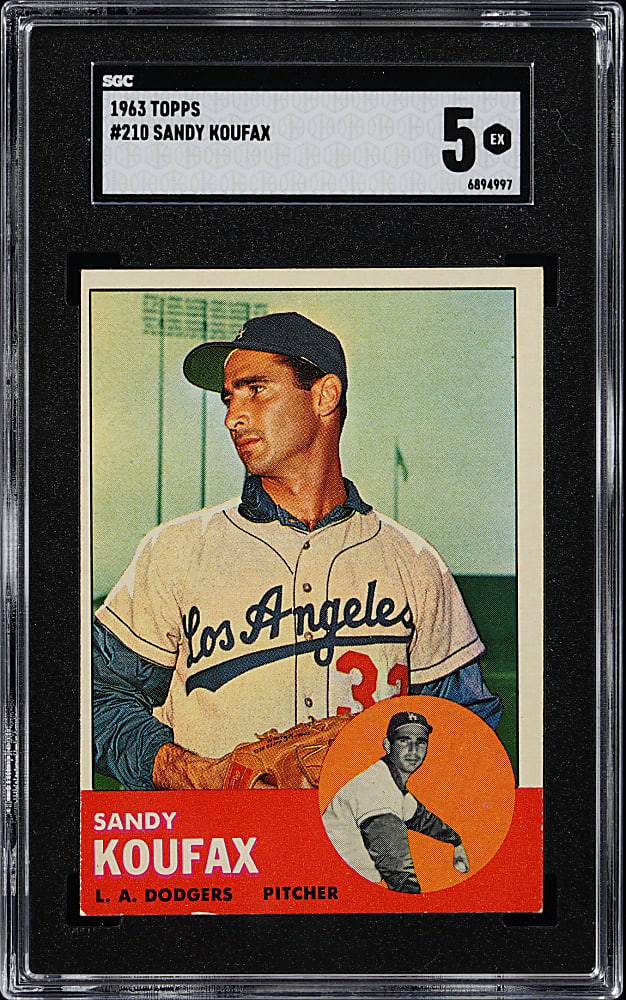 1963 Topps #210 Sandy Koufax SGC EX 5