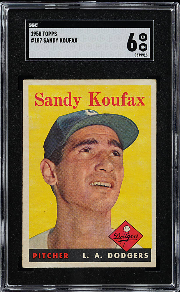1958 Topps #187 Sandy Koufax SGC EX/NM 6