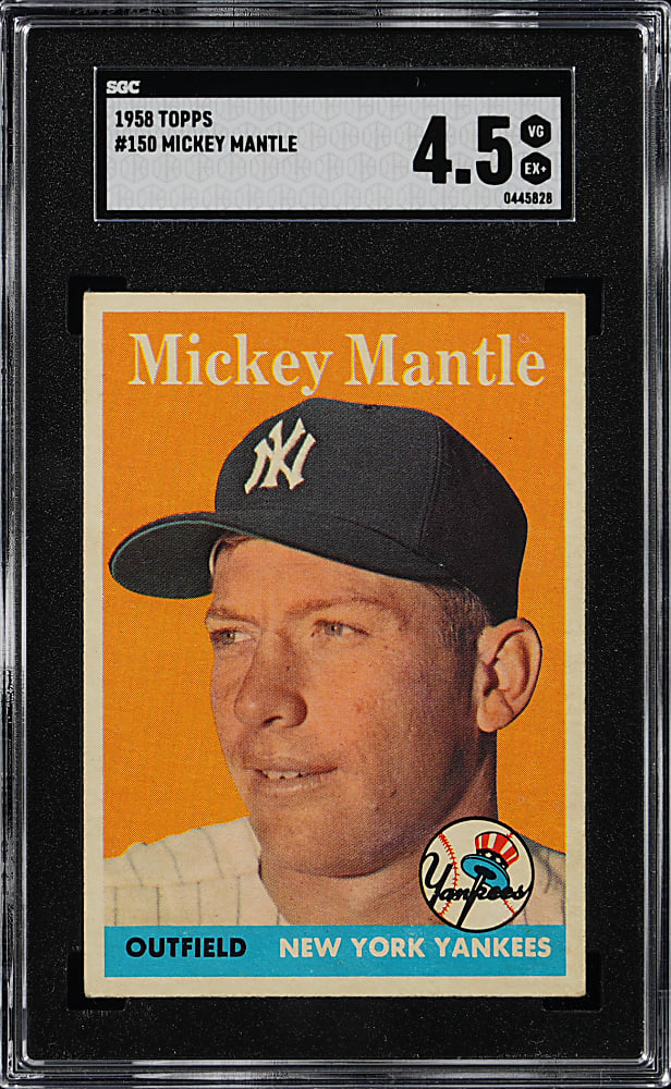 1958 Topps #150 Mickey Mantle SGC VG/EX+ 4.5
