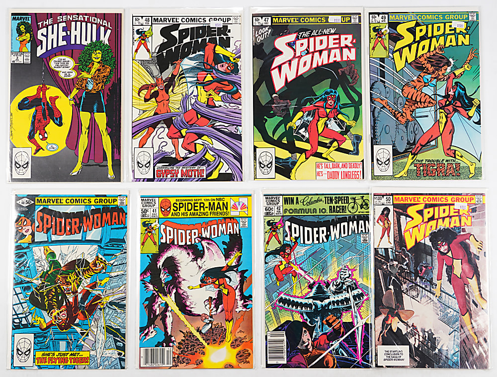 Avengers Heroines Spider-Woman & She-Hulk Collection (12) with Spider-Woman First Appearance, (2) #1s & Risqué John Byrne Cover