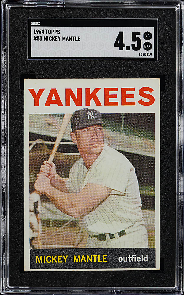 1964 Topps #50 Mickey Mantle SGC VG/EX+ 4.5