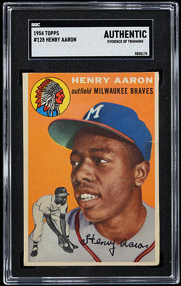 1954 Topps #128 Hank Aaron Rookie SGC Authentic