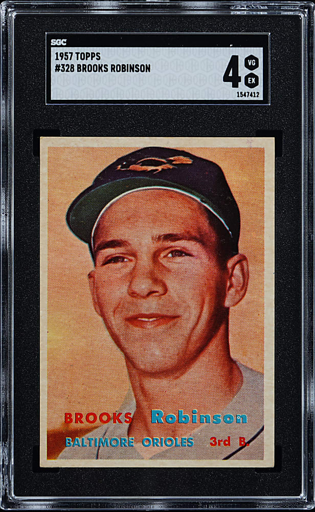 1957 Topps #328 Brooks Robinson Rookie SGC VG/EX 4
