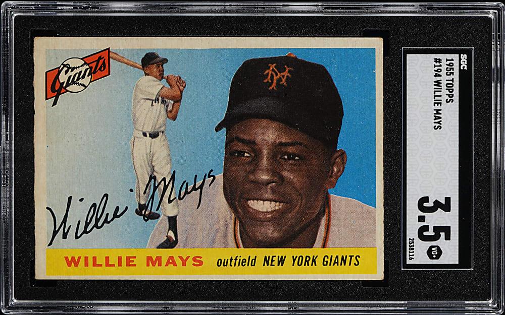 1955 Topps #194 Willie Mays SGC VG+ 3.5