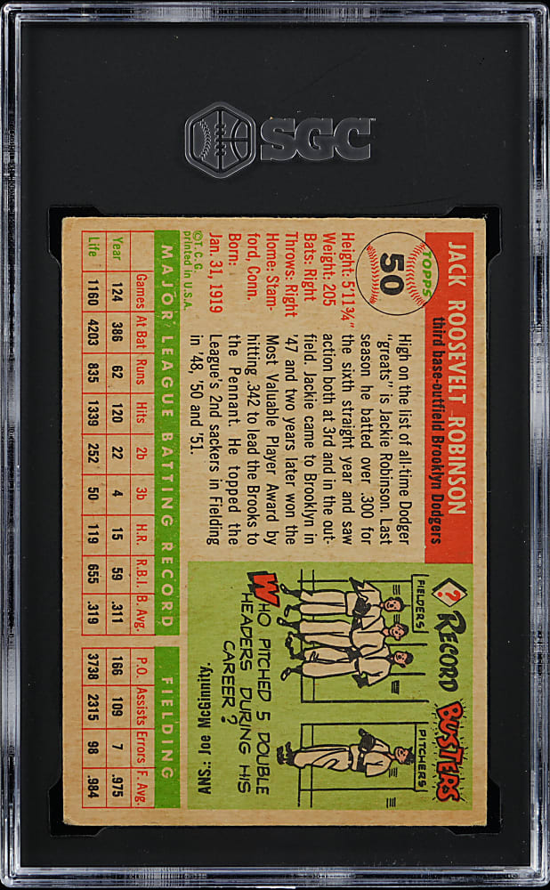 1955 Topps #50 Jackie Robinson SGC EX 5