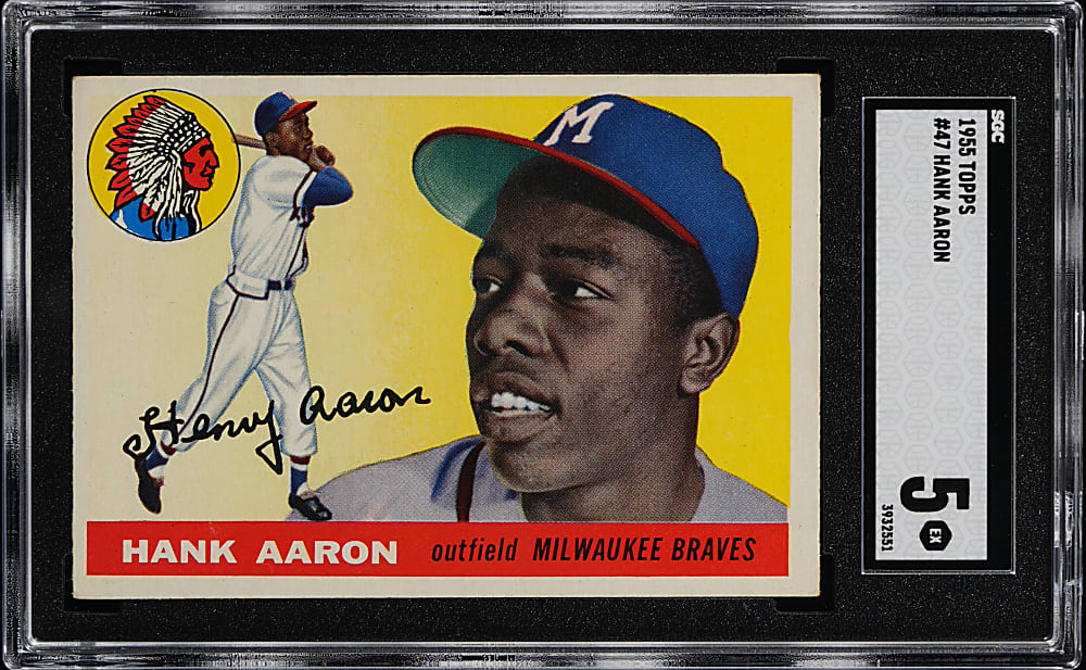 1955 Topps #47 Hank Aaron SGC EX 5