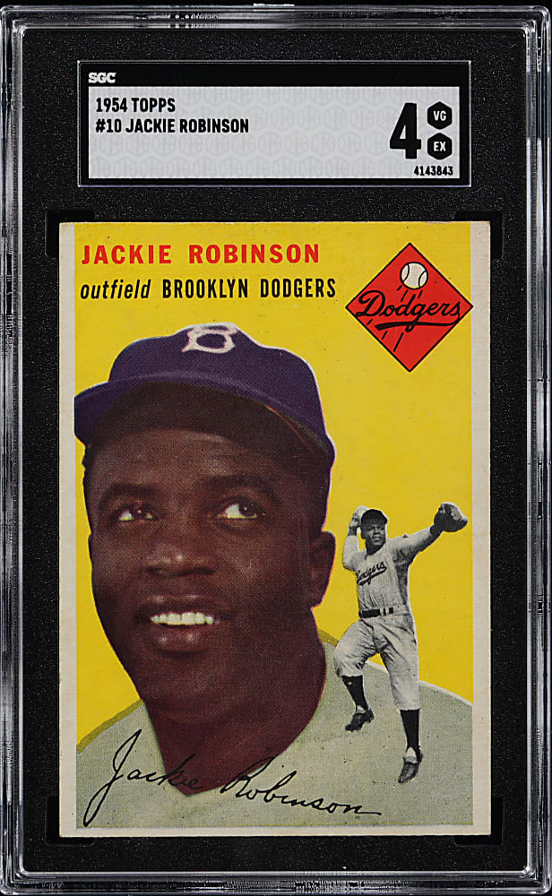 1954 Topps #10 Jackie Robinson SGC VG/EX 4