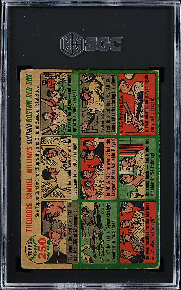 1954 Topps #250 Ted Williams SGC GOOD+ 2.5