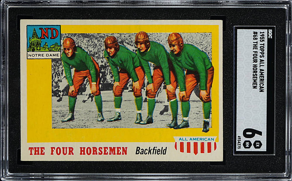 1955 Topps All-American Football #68 The Four Horsemen Shortprint SGC EX/NM 6
