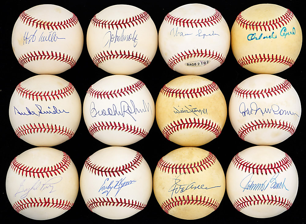 Hall of Fame Single-Signed Baseball Collection (35) - All Individually Certified