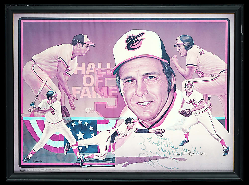 Hall of Famer Signature Displays Personalized To Barry Halper (4) with Musial & Killebrew