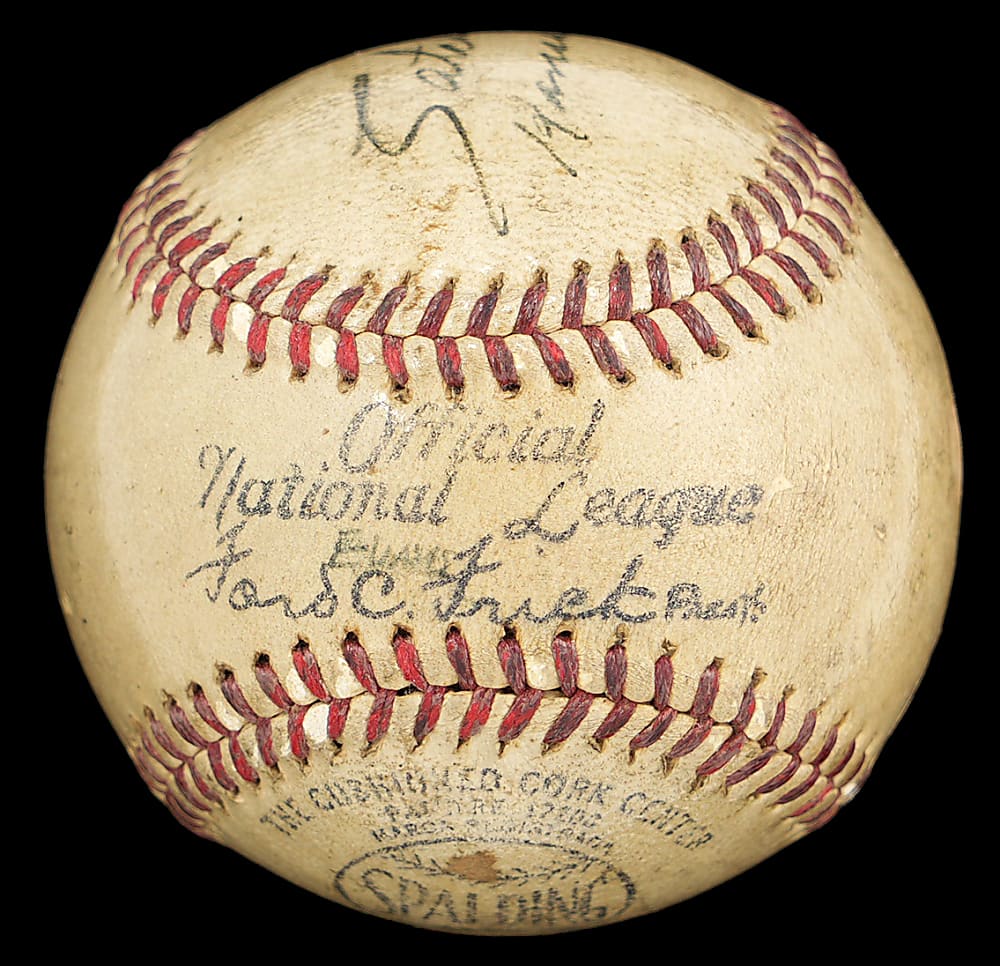 Satchel Paige Single-Signed Baseball with "Kansas City, Mo." Inscription - JSA