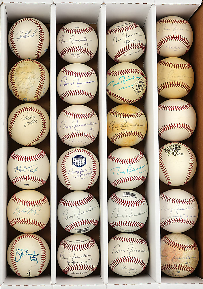 Signed Baseball Collection (30) with Heavy Bobby Richardson Concentration