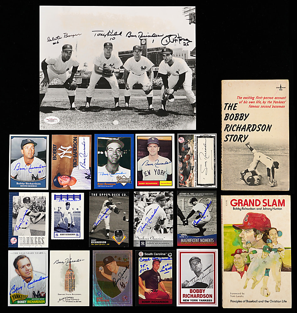 Bobby Richardson Signed Hoard (120+) with Cards, Photos, Flats & Various Multi-Signed