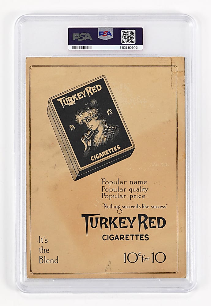 1911 T3 Turkey Red Cabinets #78 Home Run Baker Ad Back PSA Authentic (Altered)