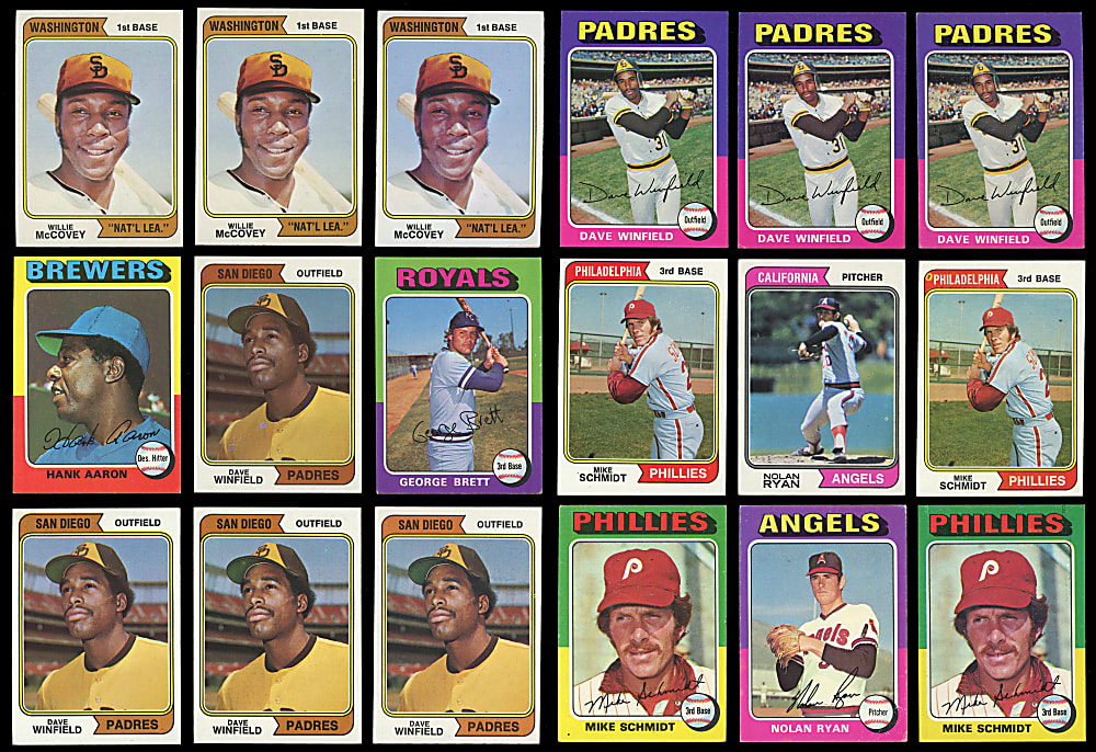1974 & 1975 Topps Collection (1,425+) with (280+) Hall of Famers